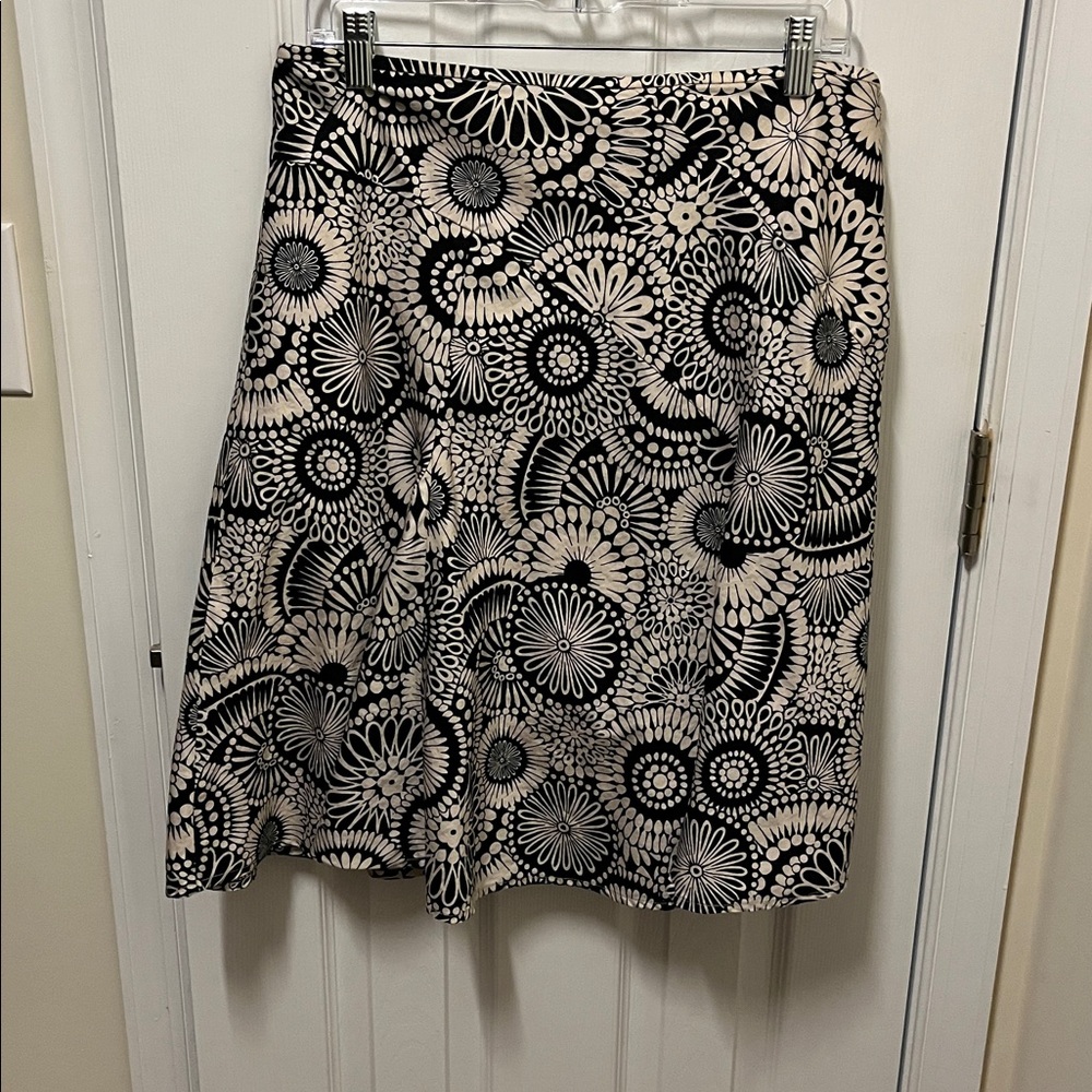 George Black and Cream Floral Skirt
